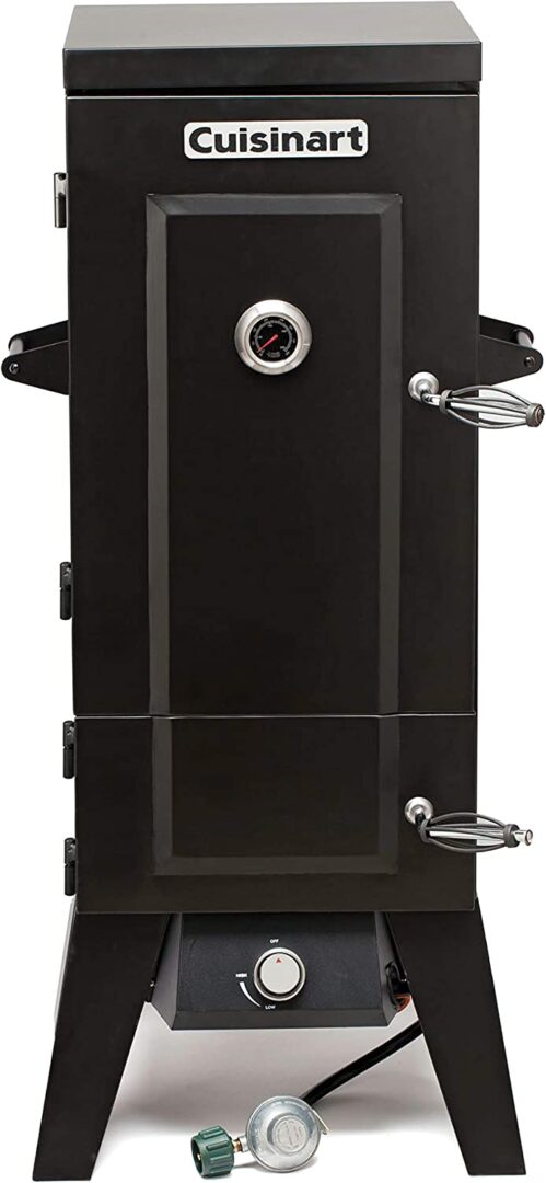 
Cuisinart COS-244 Vertical Propane Smoker with Temperature & Smoke Control, Four Removable Shelves, 36", Black